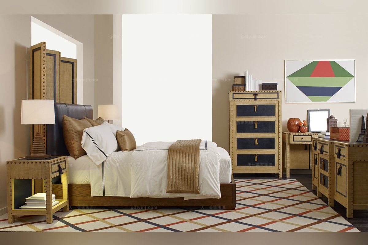 高端品牌美式布藝屏風