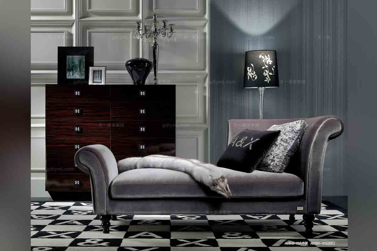 高端時尚后現代貴妃床