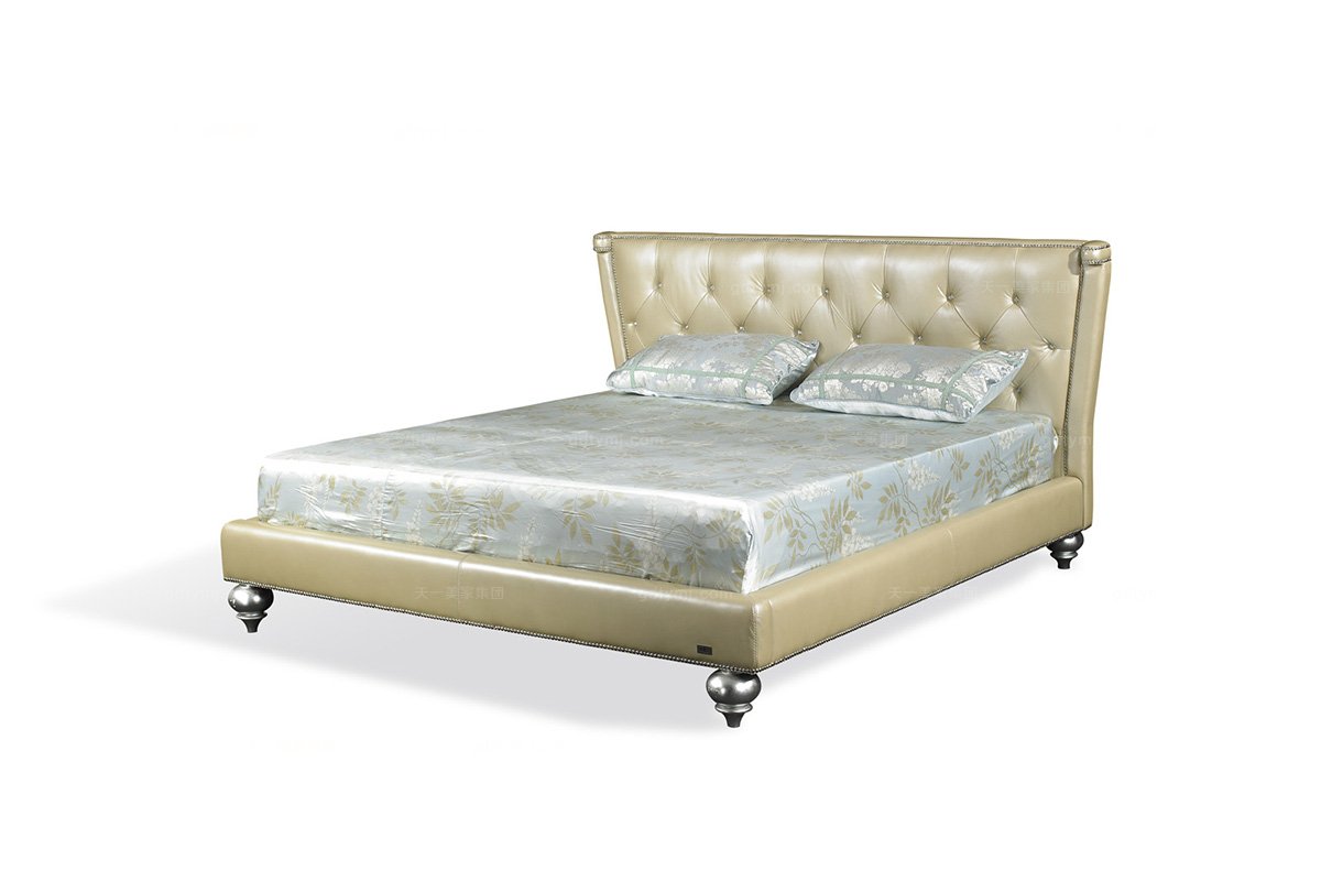 高端品牌后現代雙人床  