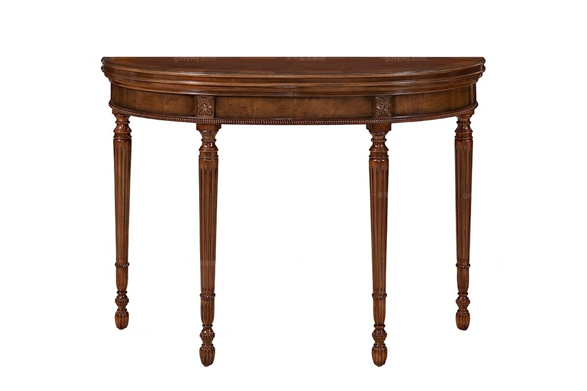 高端實木家具美式露木色玄關