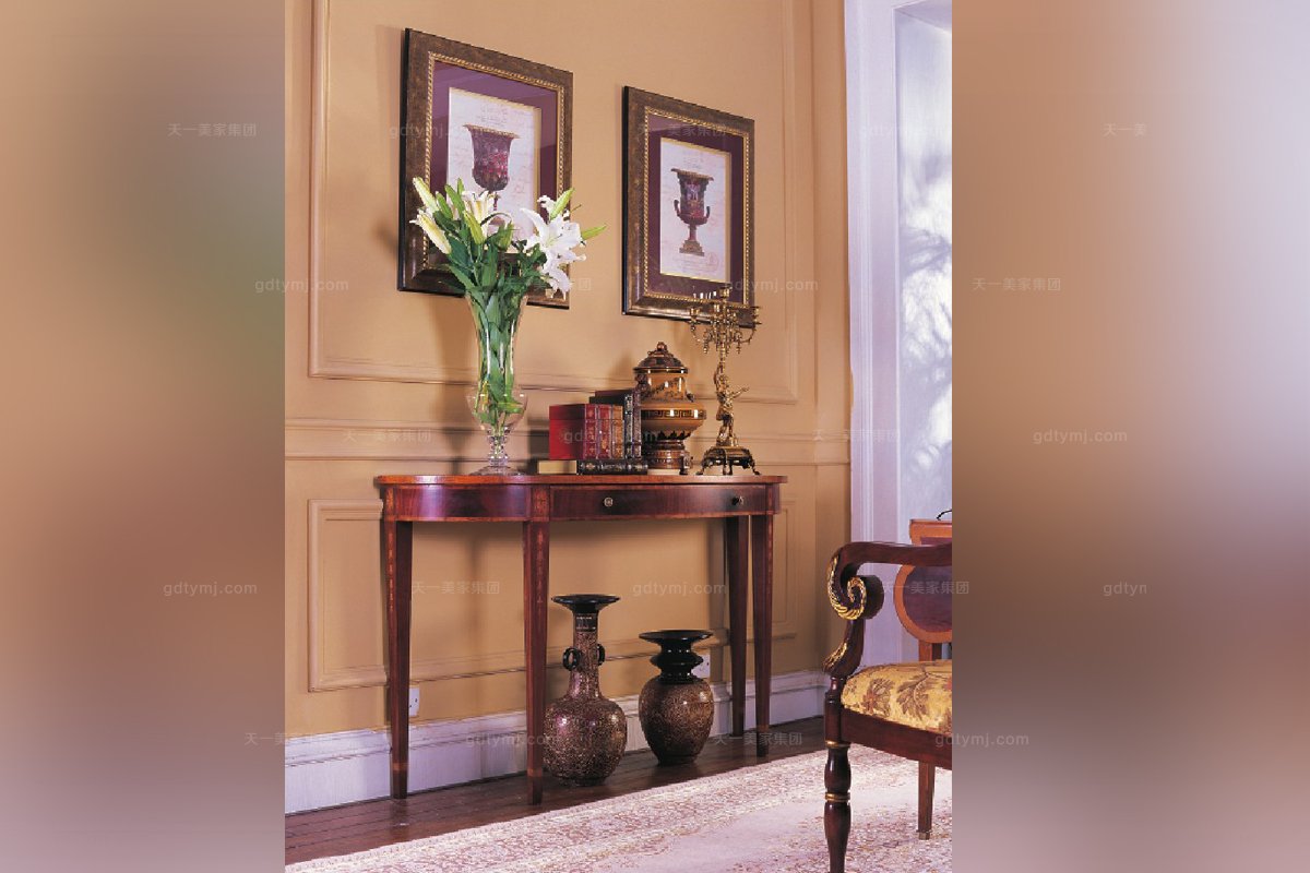 高端實木家具美式玄關臺