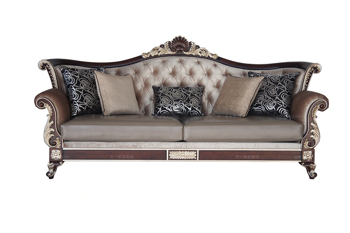 高端家具奢華新古典三位沙發