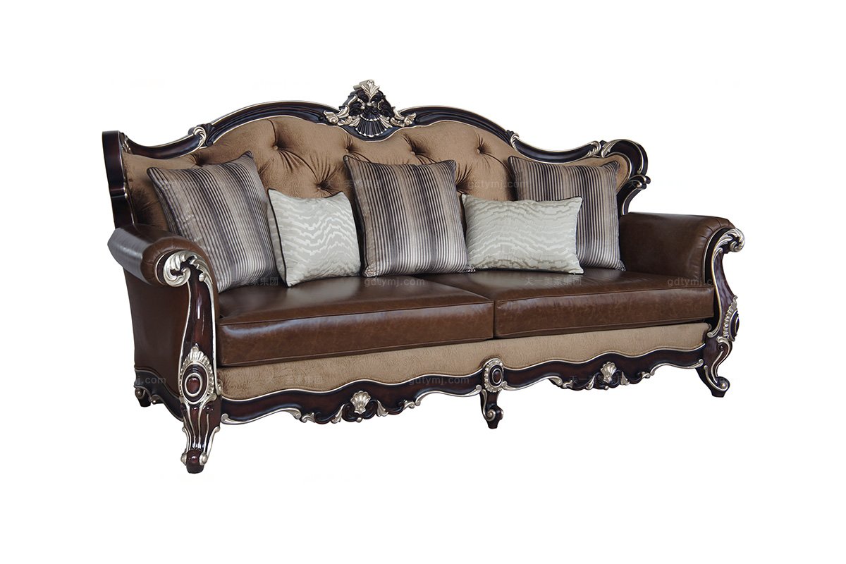 高端惠州別墅家具奢華新古典三人位沙發