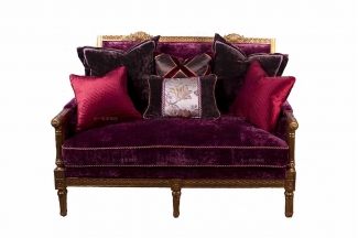 別墅ktv會所家具美式二位布藝沙發