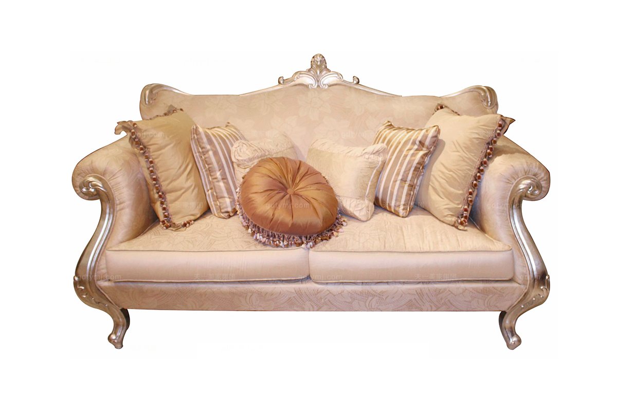 高端奢華新古典布藝雙人沙發