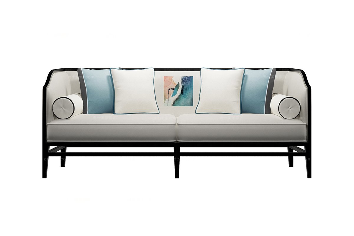 高端新中式廊荷長沙發