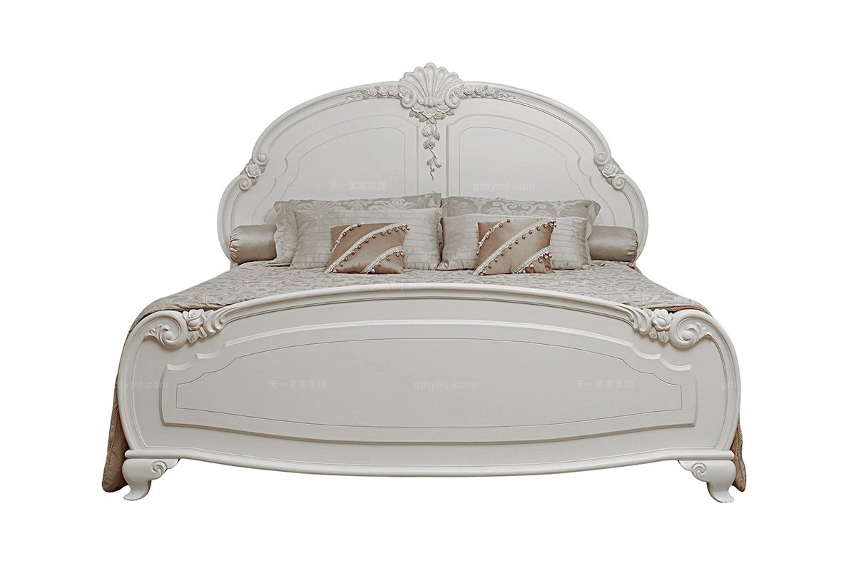 國(guó)內(nèi)高端家具品牌實(shí)木象牙白雙人床