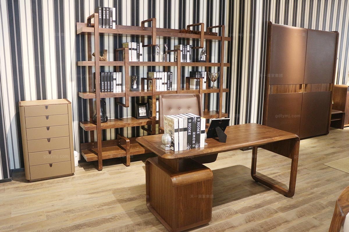 高端時尚現代露木色書架