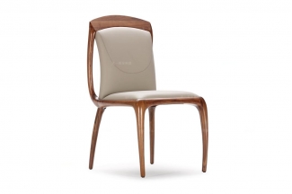 高端時尚現代布藝實木餐椅