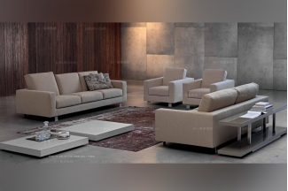 Dema高端時尚簡約現代淺色沙發組合