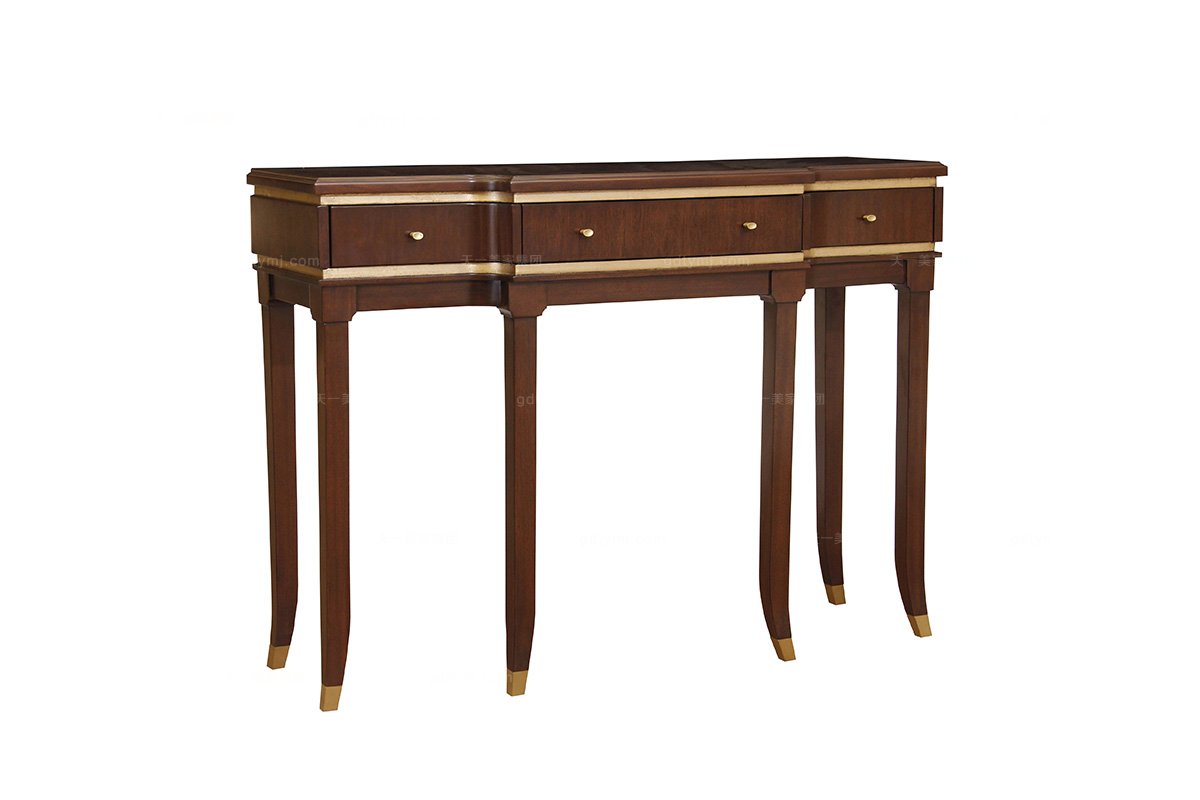 高端時尚現代新古典胡桃色玄關臺
