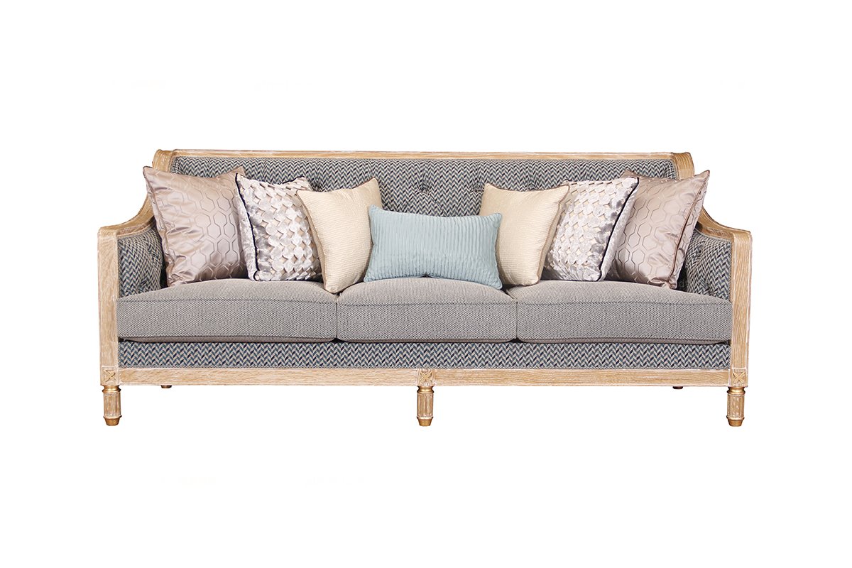 高端品牌現代新古典做舊三人沙發