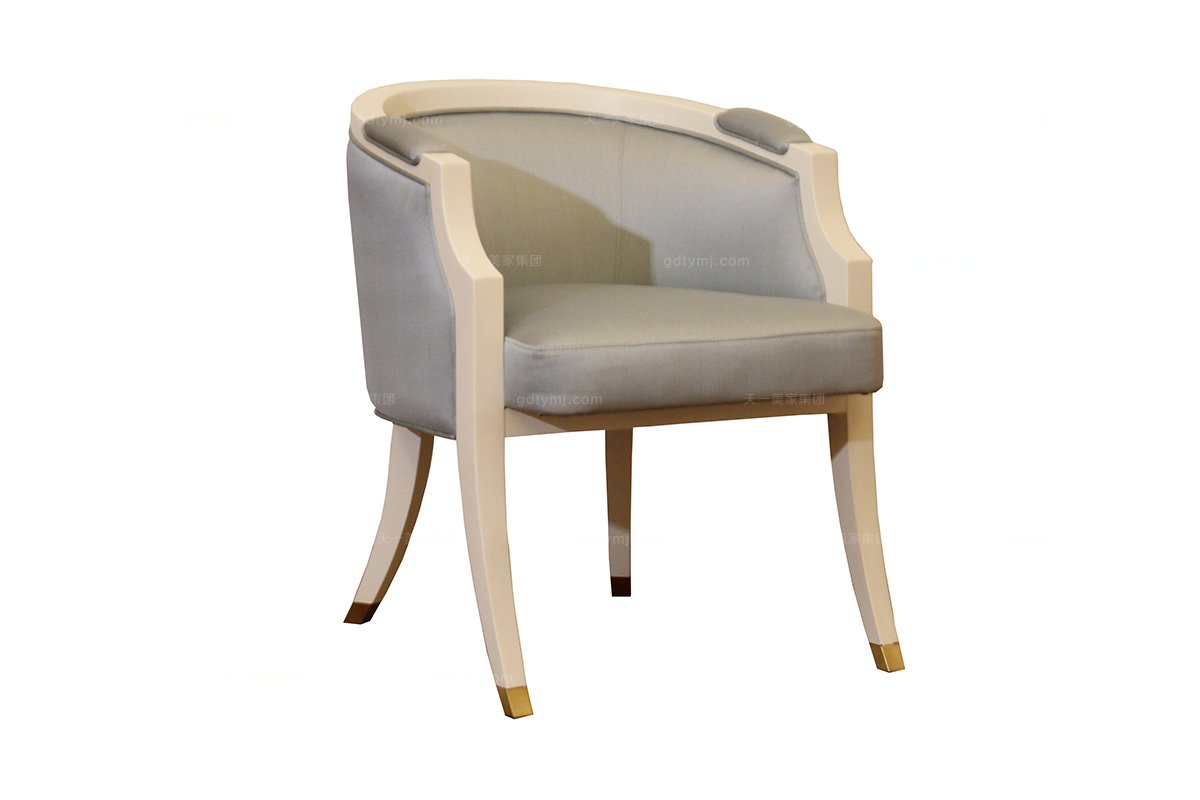 別墅家具批發高端時尚簡約新古典淺色妝椅