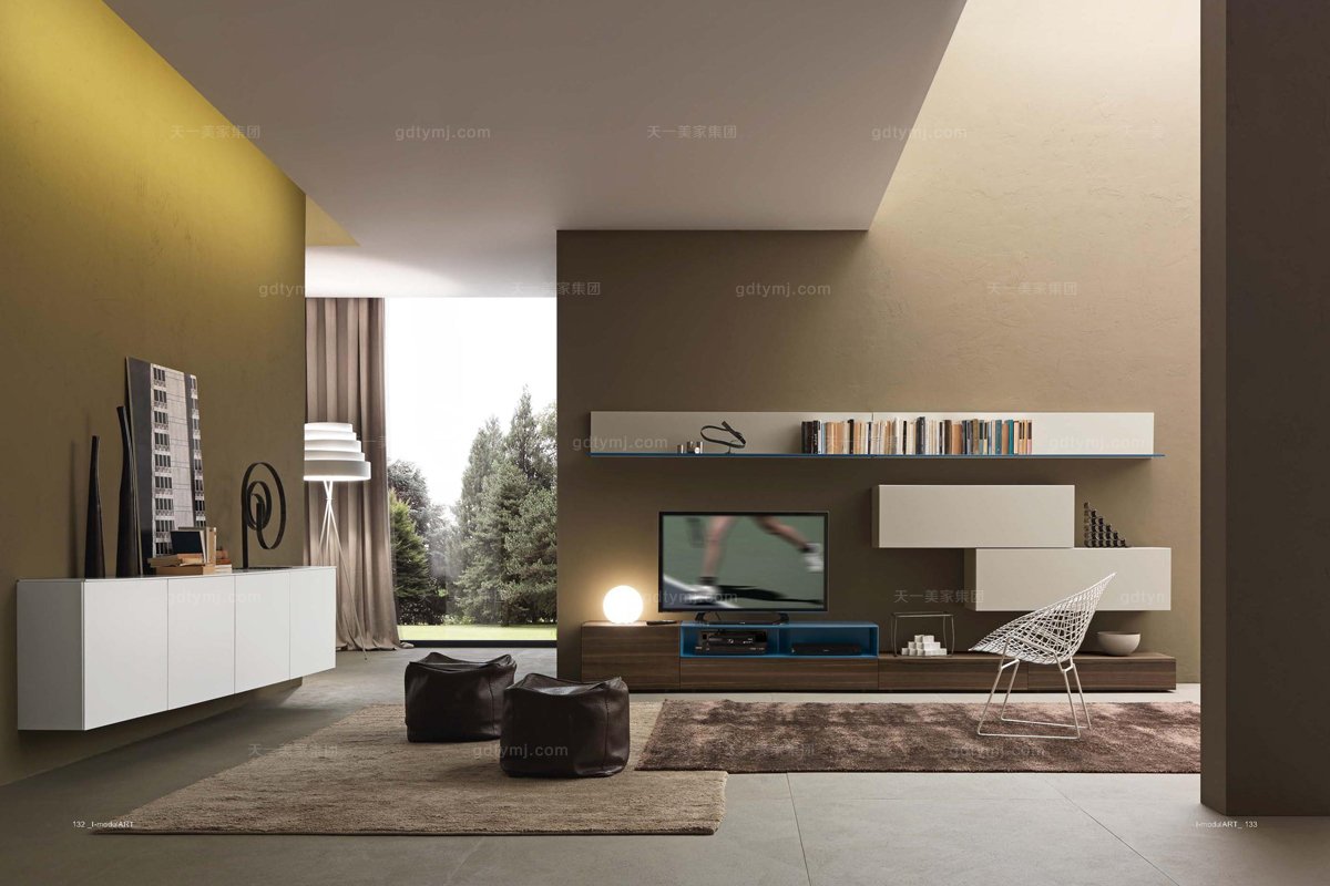 Presotto后現代實木電視柜系列