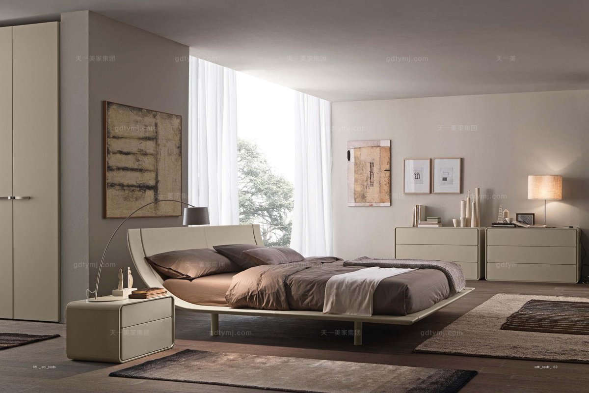 Presotto后現代時尚個性布藝大床系列