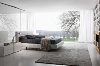 Presotto后現代白色布藝床