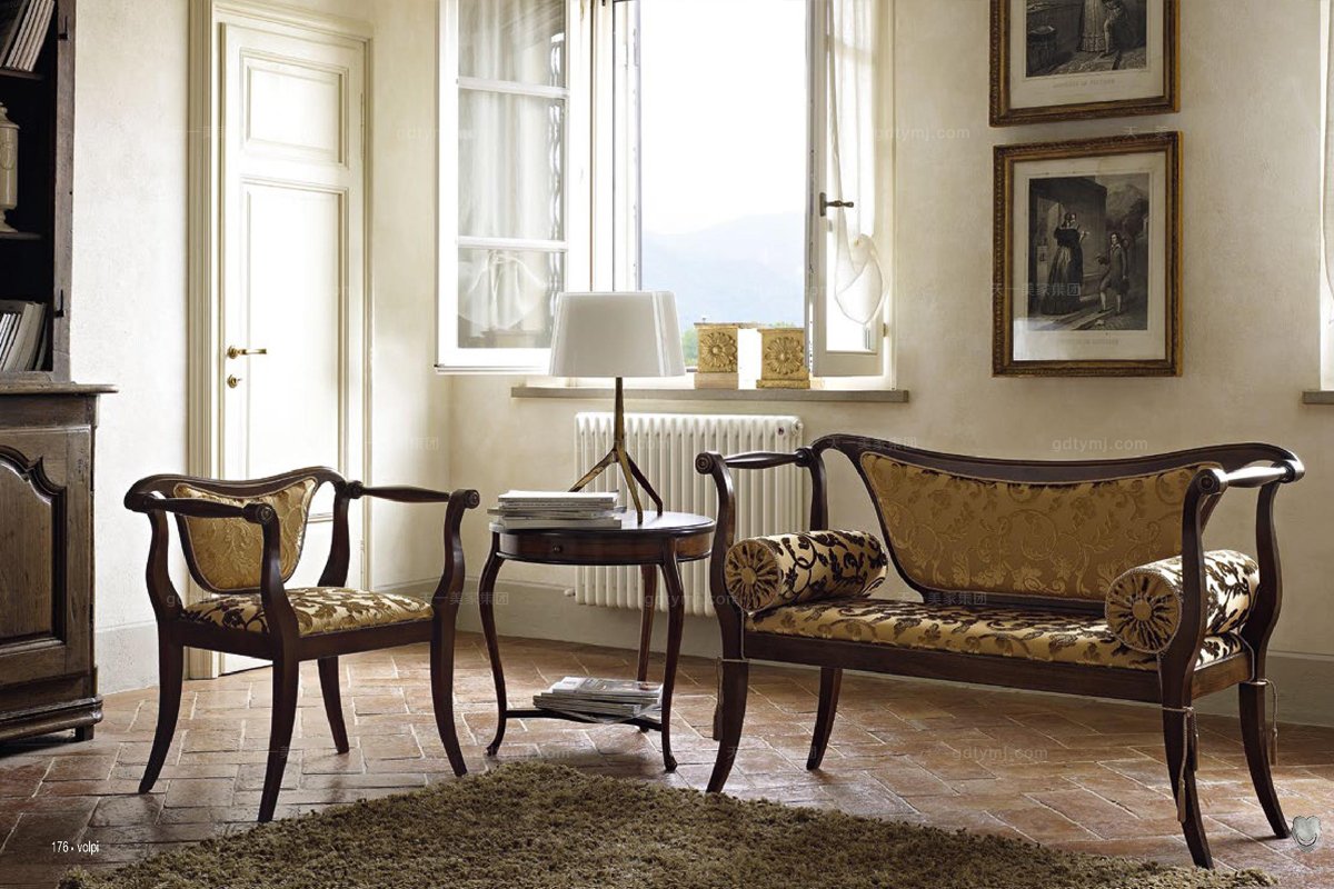  Volpi意大利進口高端品牌法式休閑沙發椅組合