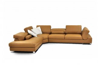 高端品牌現代意大利進口黃色轉角沙發