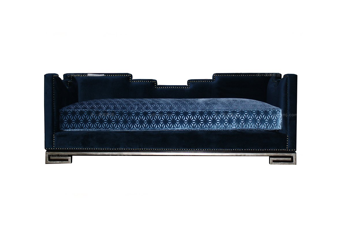 高端會所家具奢華新古典黑檀色臥房小沙發