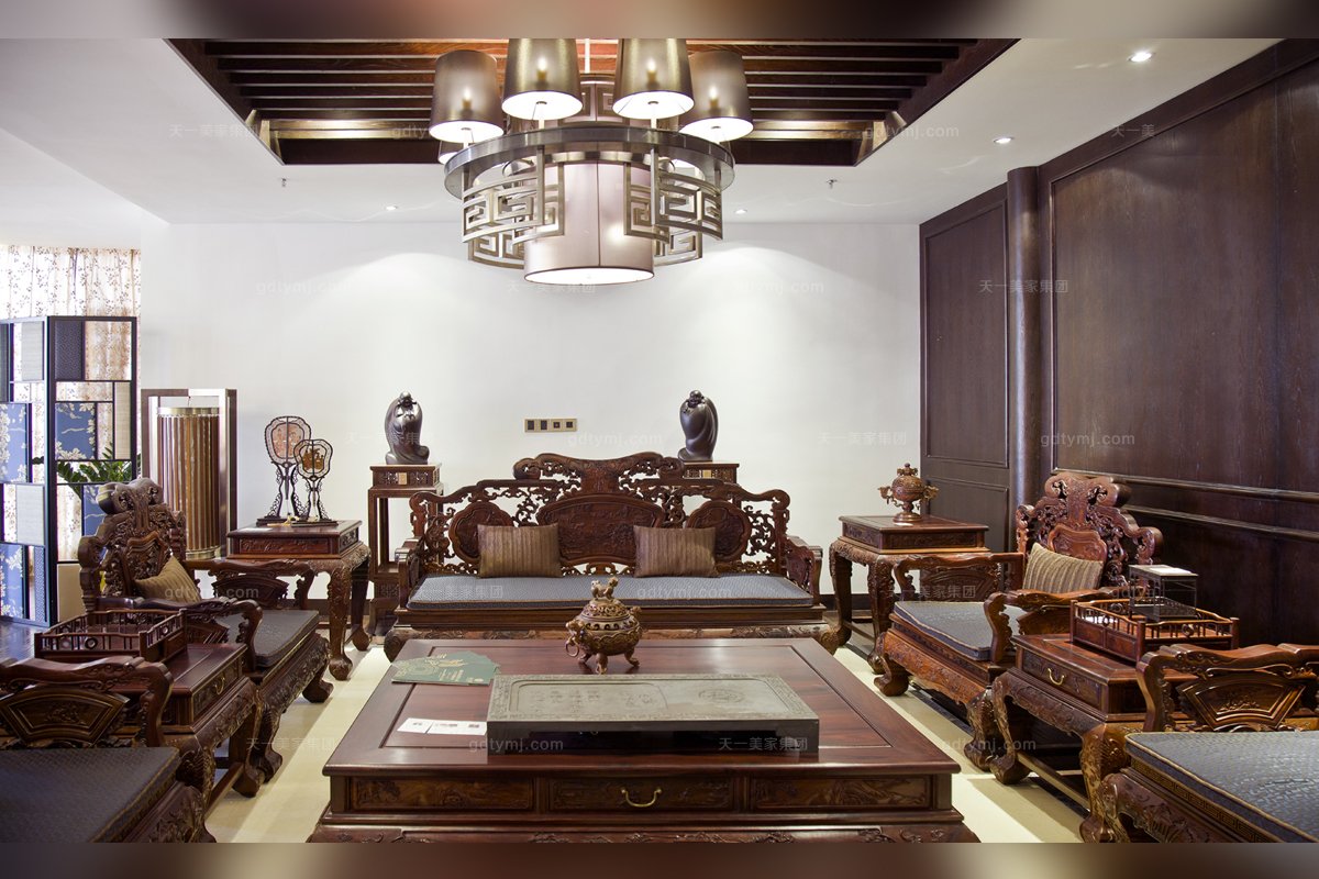 國內名貴高端會所紅木家具品牌天一會沙發系列