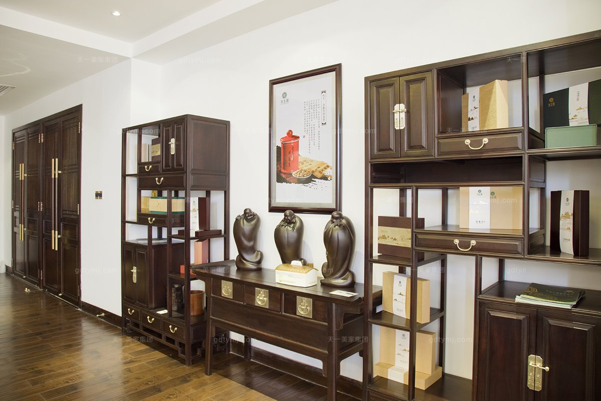 國內名貴會所家具紅木品牌天一會紅木書柜組合