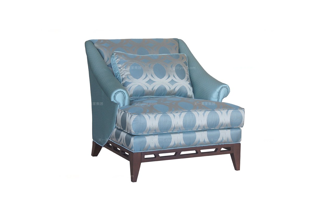 品牌高端五星級酒店家具法式單人位沙發