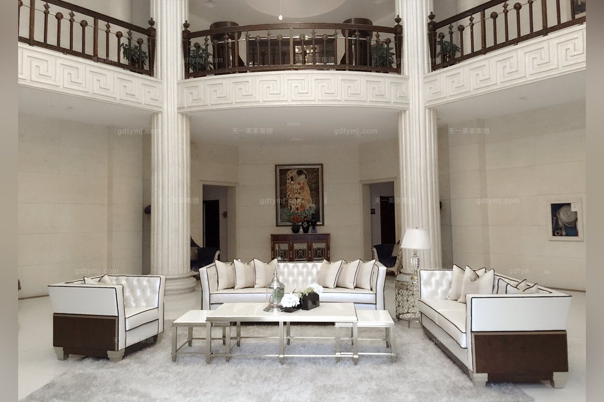 名貴別墅豪宅家具會所家具品牌法式咖啡色三人位沙發(fā)單位沙發(fā)