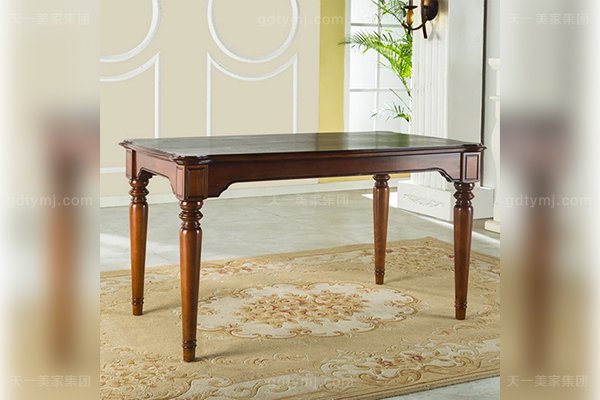 豪華大宅家具高端好實木美式長餐桌全實木長餐桌