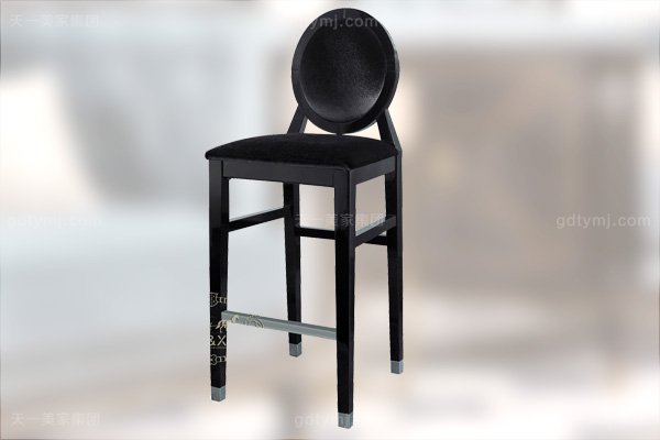 高端后現代輕奢家具黑鱷紋+黑牛角+桃木紋飾面吧臺椅酒柜組合吧椅