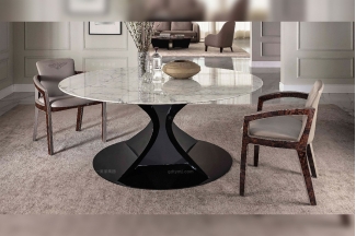 高端奢華豪華豪宅家具品牌后現代餐廳家具優質大理石面餐桌