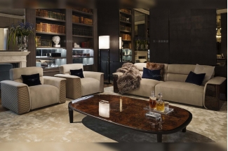 高端奢華豪華家具品牌高彈高密度海綿客廳布藝沙發組合