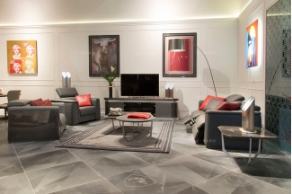 名貴奢華豪華家具品牌客廳輕奢現代灰色舒適功能真皮沙發組合車格子