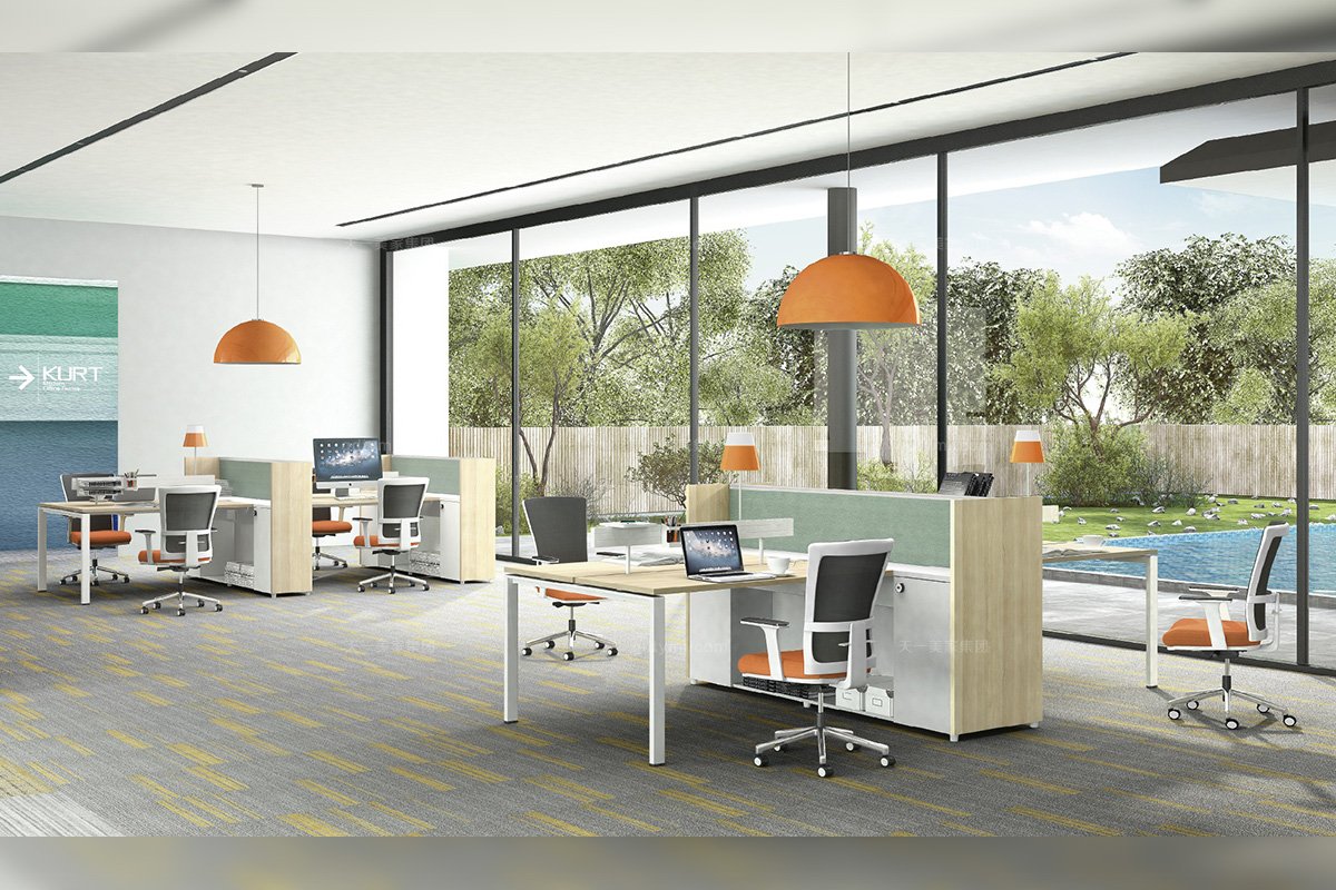 別墅會所高端辦公家具品牌現代時尚輕奢職員辦公桌椅組合