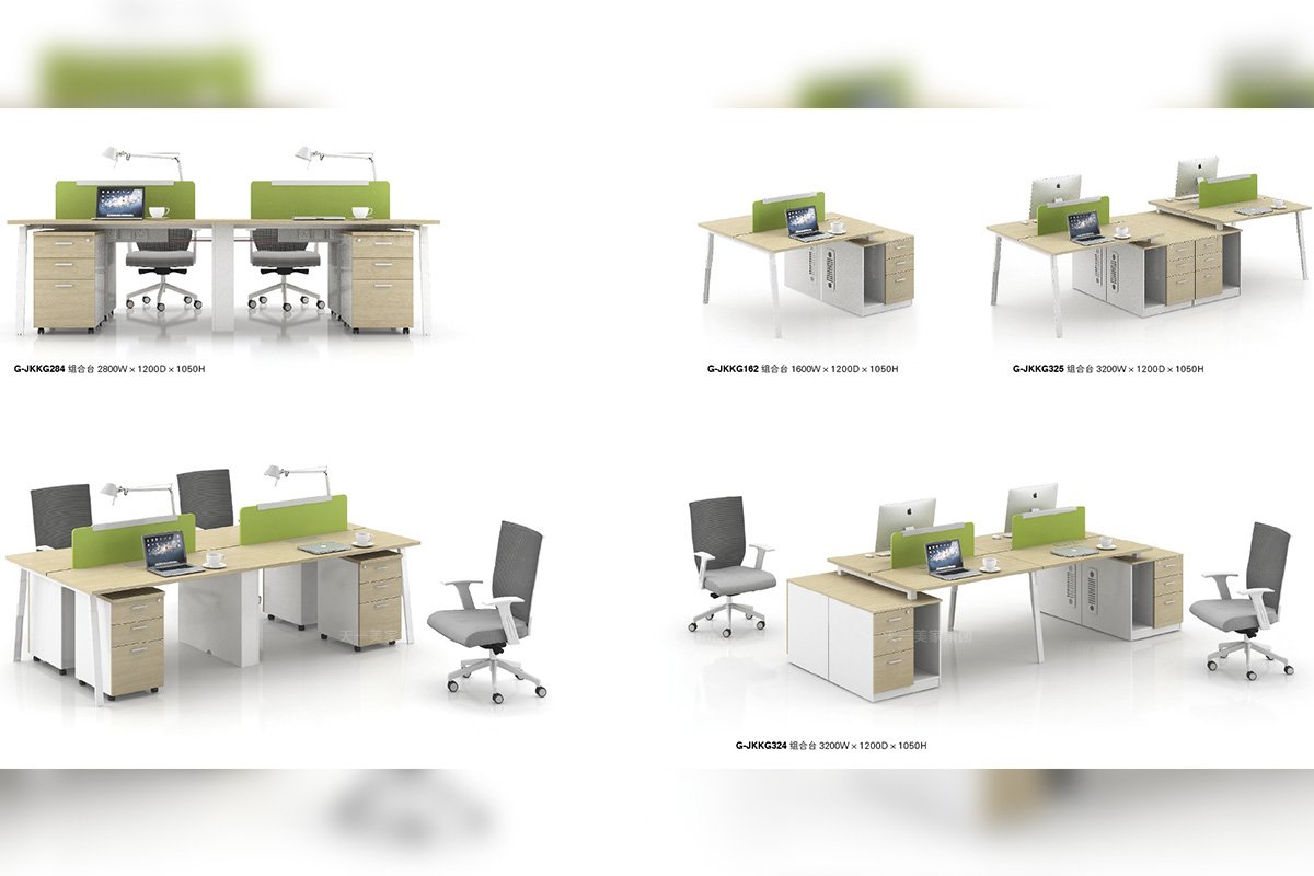 銀行學校公司高端辦公家具品牌廠家現代時尚實木職員辦公桌椅組合辦公桌椅組合