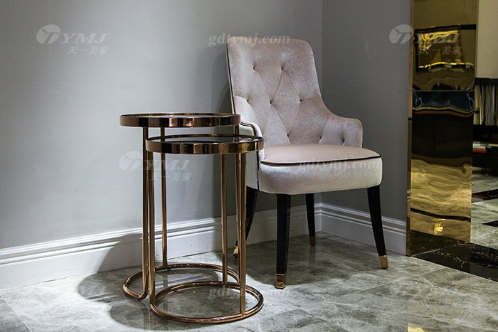 高端大氣別墅家具品牌輕奢后現代優質絨布藝拉扣休閑椅