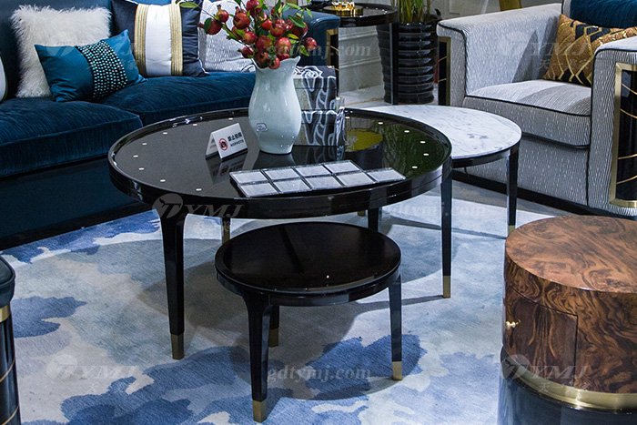 高端奢華家具品牌別墅后現代輕奢家具客廳真皮沙發組合茶幾