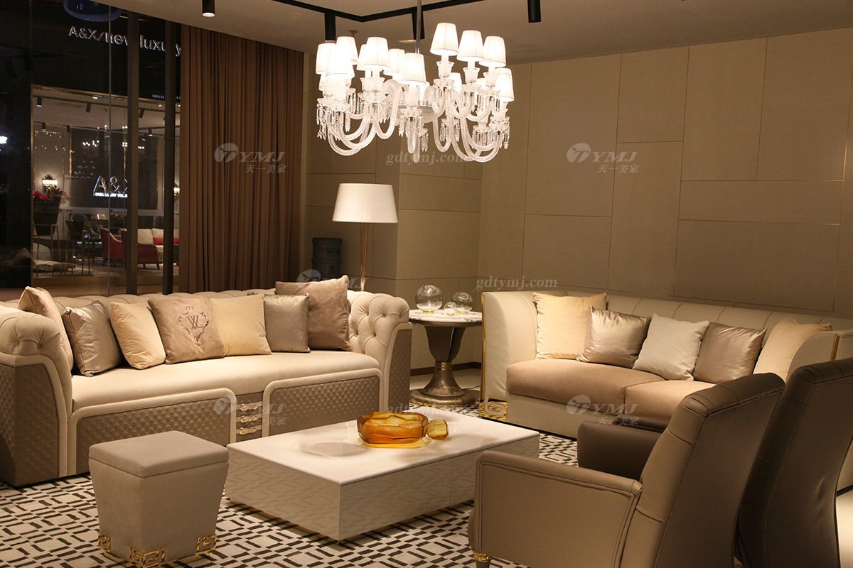 意大利100%純進口家具時尚輕奢別墅會所家具品牌真皮客廳沙發組合