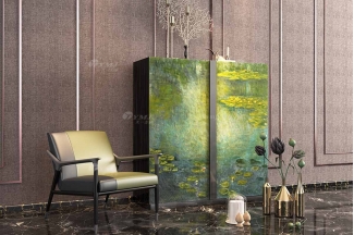 時(shí)尚奢華別墅家具高檔會所家具輕奢后現(xiàn)代綠色彩繪多功能柜