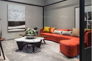 創意別墅會所家具品牌現代極簡北歐客廳家具高彈高密度海綿優質布藝沙發系列