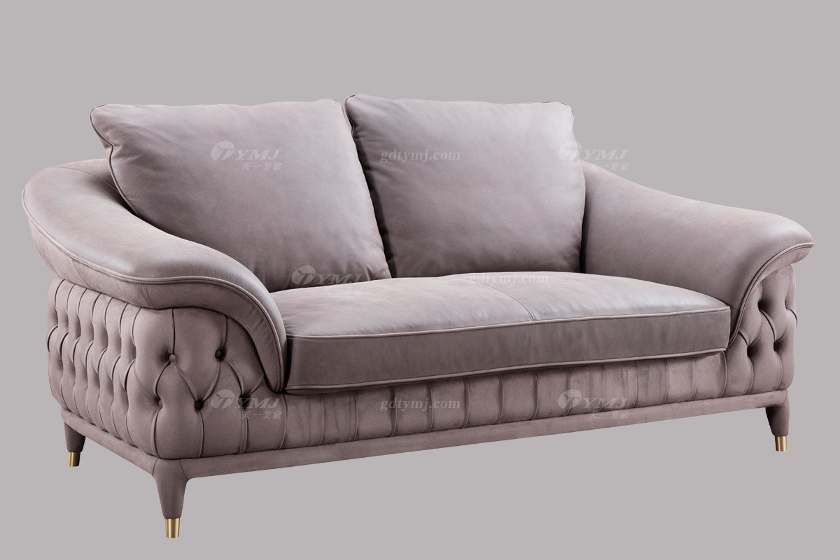 高端豪別墅會所豪宅家具品牌輕奢新中式風客廳高彈高密度海綿時尚沙發系列二位沙發