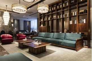 高端別墅會所家具品牌輕奢新中式客廳高品質實木家具沙發系列