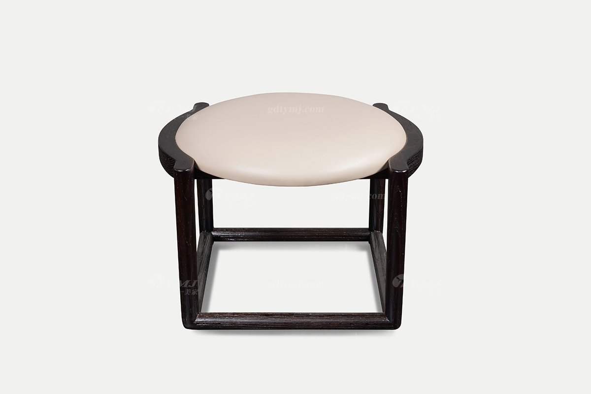 意大利極簡風(fēng)格別墅豪宅家具品牌懶人舒適實(shí)木真皮休閑椅小圓幾