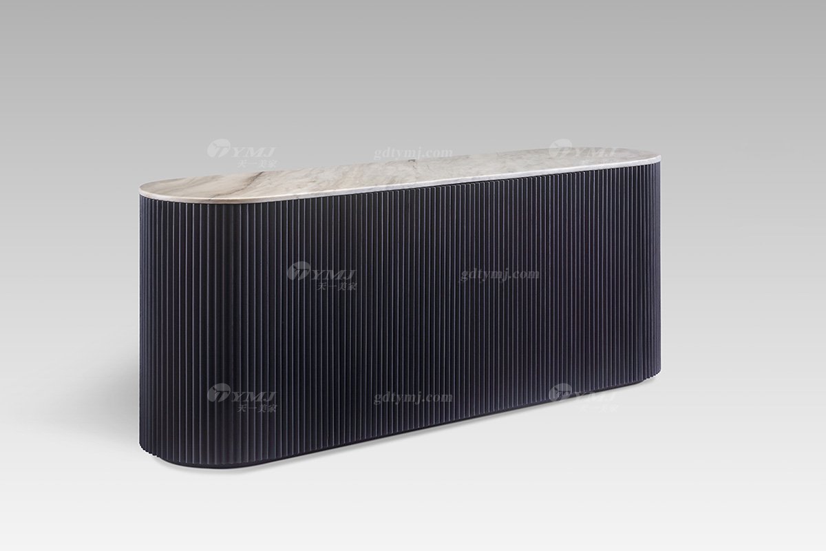 高端會(huì)所別墅品牌家具現(xiàn)代輕奢時(shí)尚灰橡色高級石電視柜電視柜LH2807側(cè)面1