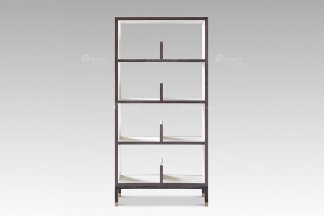 高端別墅會所家具現(xiàn)代輕奢時(shí)尚回想色+白楓四層書柜