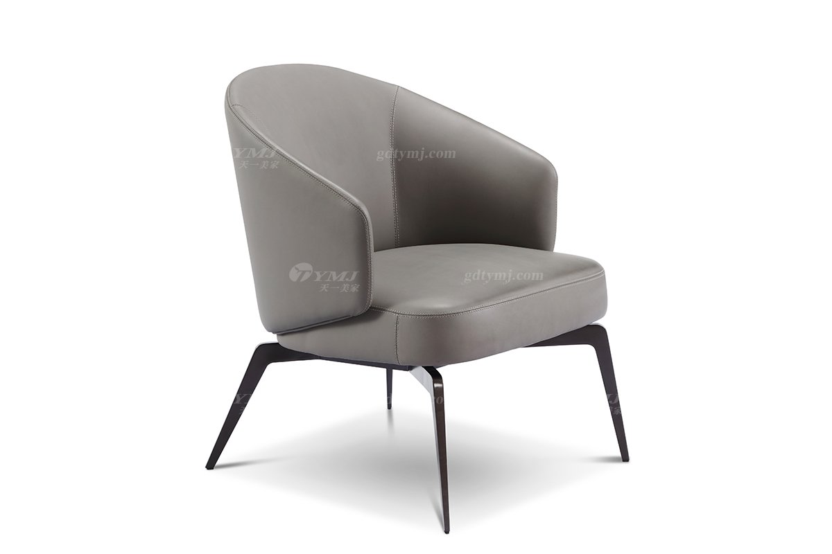 意式極簡風格高端別墅豪宅家具品牌現代輕奢客廳時尚創意真皮休閑椅LC1801單椅