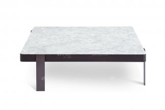 意式極簡風格高端別墅家具現代輕奢時尚客廳煙熏色+卡拉白大理石茶幾