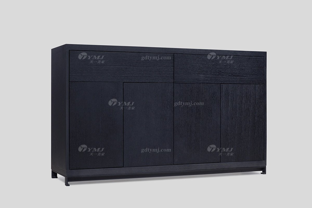 意式極簡風格高端別墅家具品牌現代輕奢簡約時尚黑橡餐邊柜DH1501餐邊柜1