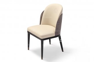 輕奢后現代風格家具高端會所別墅品牌家具時尚餐廳皮藝餐椅