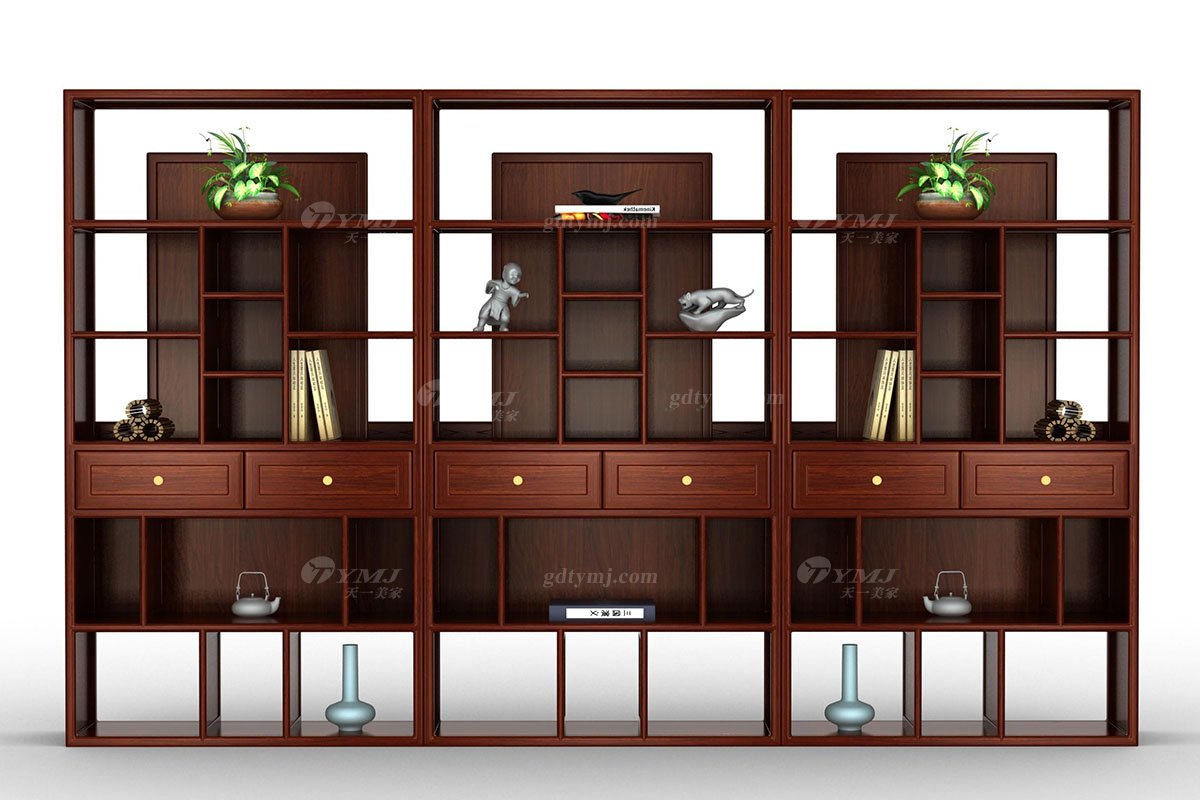 高端新中式辦公家具風(fēng)格品牌家具簡約大氣實(shí)木安哥拉紫檀文件柜