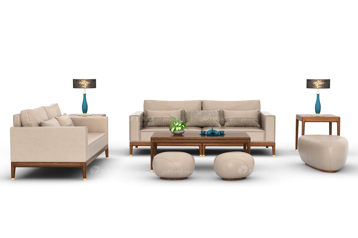 新中式家具風(fēng)格高端別墅家具品牌簡約風(fēng)格客廳極簡實(shí)木邊幾H-XSJJ角幾場景